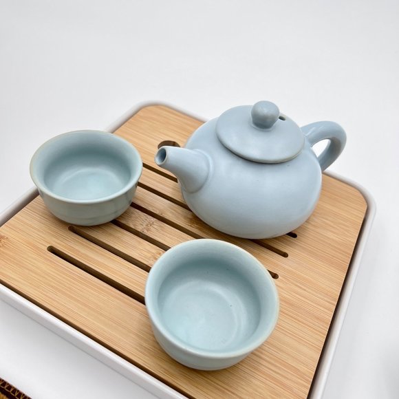 Ceramic Tea Set Tray and Travel Bag for Travel Home Outdoor and Office T4 - Picture 3 of 6